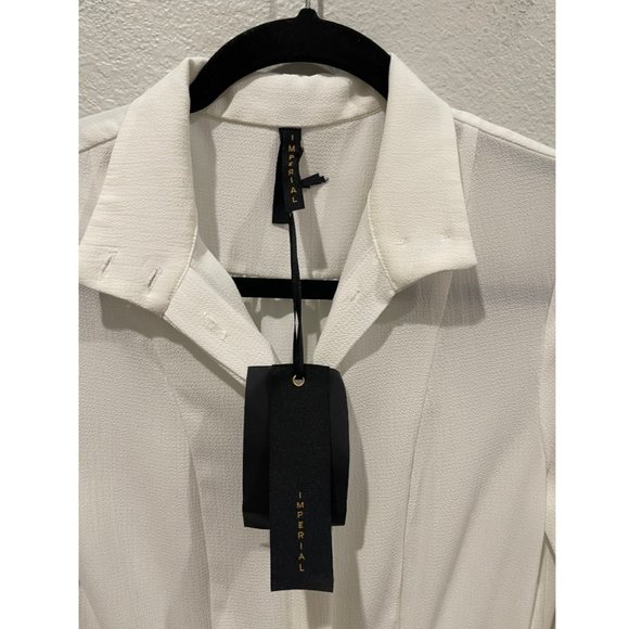 IMPERIAL Antique White Asymmetrical Dress - Picture 2 of 5